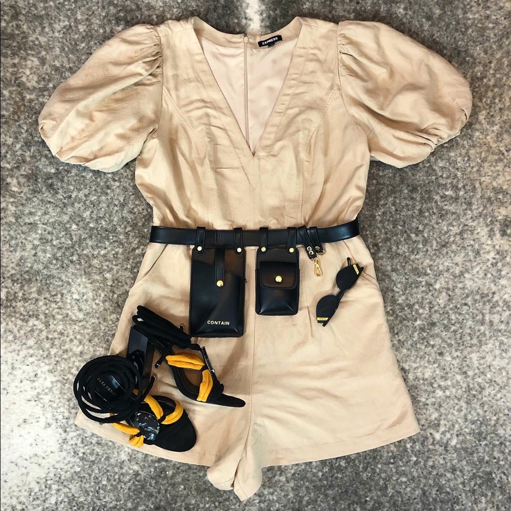 Linen-Blend Romper